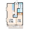 ヴァンヴェール迎町 1LDKの間取り
