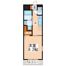 エフィシア新外 1Kの間取り