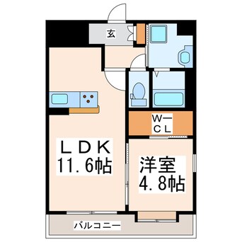 間取図 LIBTH熊本駅南