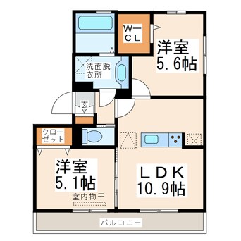 間取図 D・プレヴェイルⅡ