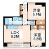 Niceマンション九品寺熊大医学部前 2LDKの間取り