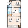 コーポ司 3LDKの間取り