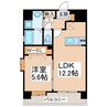 QueenRich新屋敷 1LDKの間取り