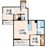 シャーメゾン妙体寺町　伴 2LDKの間取り