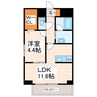 ドルチェ新町 1LDKの間取り