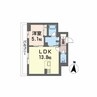 シャーメゾンシンシア 1LDKの間取り