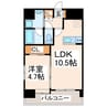 アップリッチ本荘 1LDKの間取り