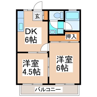 間取図 くろかみハイツ