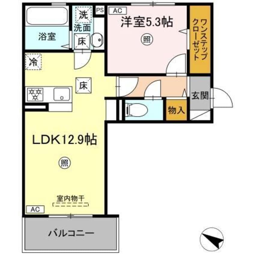 間取図 産交バス（熊本市）/八反田 徒歩2分 1階 1年未満