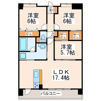 間取図 LIBTH平成駅前