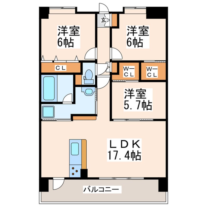 間取図 LIBTH平成駅前