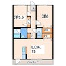 ベルフラワーハイツ本山 2LDKの間取り