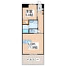 熊本市電Ａ系統<熊本市交通局>/商業高校前駅 徒歩24分 2階 1年未満 1LDKの間取り