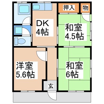 間取図 コーポタムラ