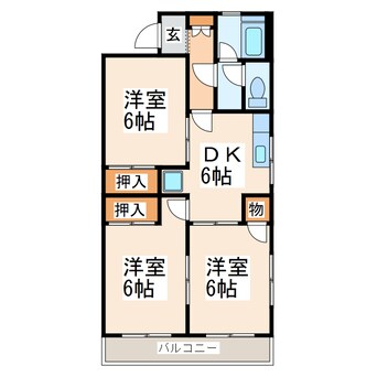 間取図 水前寺サンハイツ飛鳥