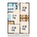 水前寺サンハイツ飛鳥の間取図