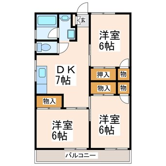 間取図 水前寺サンハイツ飛鳥