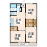 水前寺サンハイツ飛鳥 3DKの間取り
