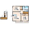 フェリーチェ新屋敷 2LDKの間取り