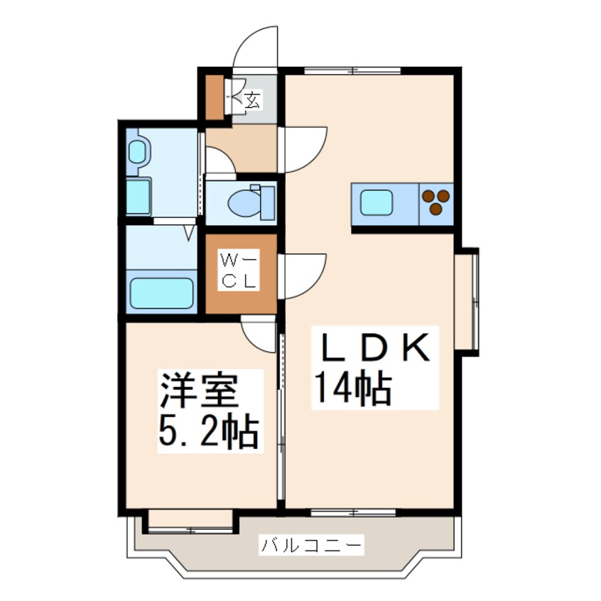 間取図 熊本都市バス（熊本市）/労働会館入口 徒歩2分 8階 築12年