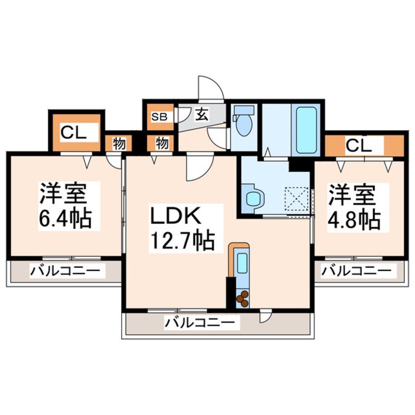 間取図 ラ・シャルール