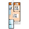 熊本市電Ａ系統<熊本市交通局>/健軍町駅 徒歩15分 3階 1年未満 1LDKの間取り