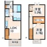 パルシェ水前寺　Ａ・Ｂ 2LDKの間取り