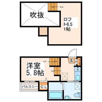 間取図 熊本市電Ｂ系統<熊本市交通局>/段山町駅 徒歩8分 1階 築7年