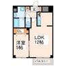 aurato水前寺 1LDKの間取り
