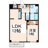 aurato水前寺 1LDKの間取り