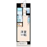 シュシュ天神 1Rの間取り