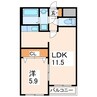 ベラージオ本荘 1LDKの間取り