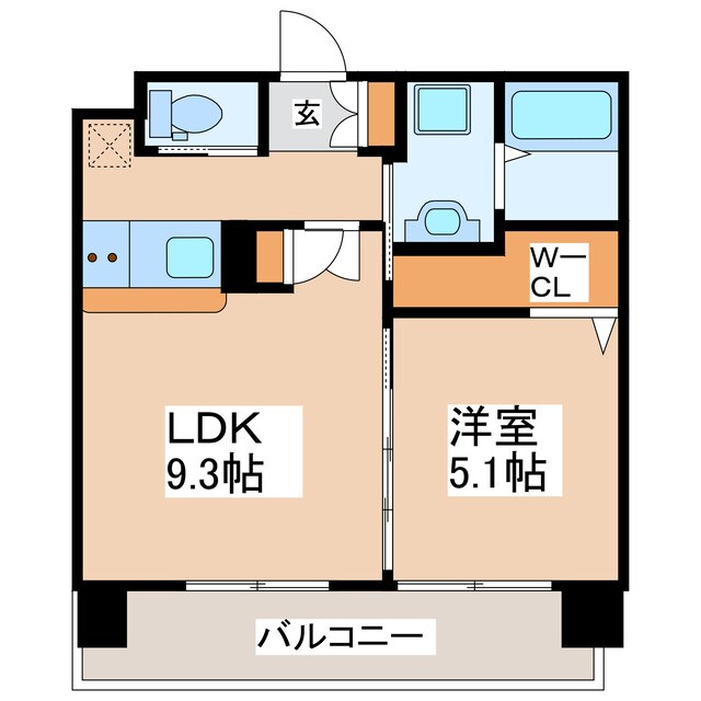 間取り図 フェリーチェ味噌天神