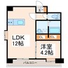 熊本市電Ａ系統<熊本市交通局>/辛島町駅 徒歩7分 6階 築11年 1LDKの間取り