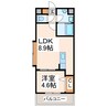 ビュークレスト京町 1LDKの間取り