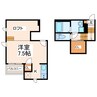 CB琴平フェリオ 1Kの間取り