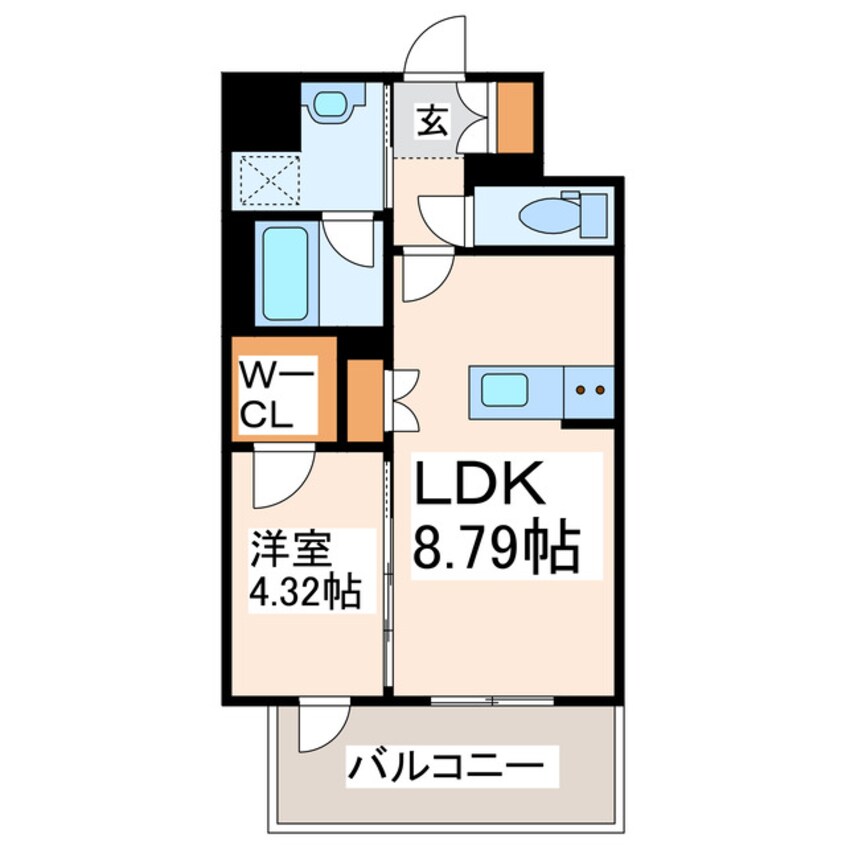 間取図 vache rouge新町Ⅱ