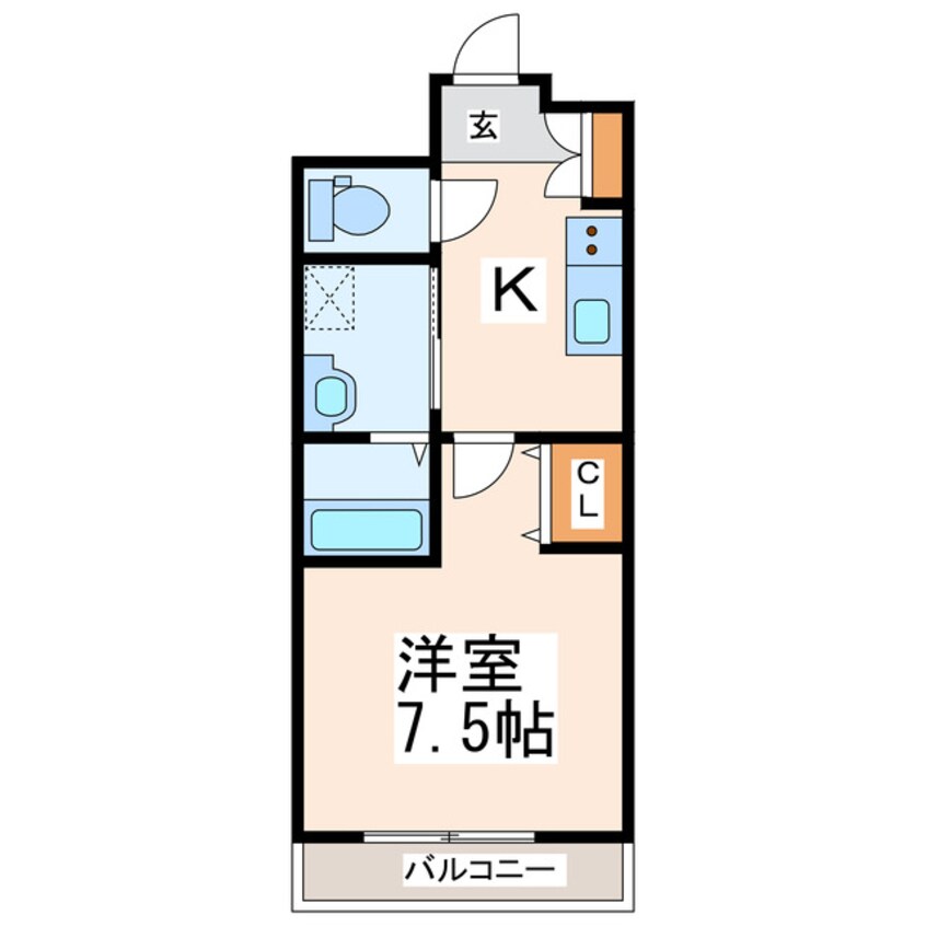 間取図 クロノス46熊大東Ⅱ
