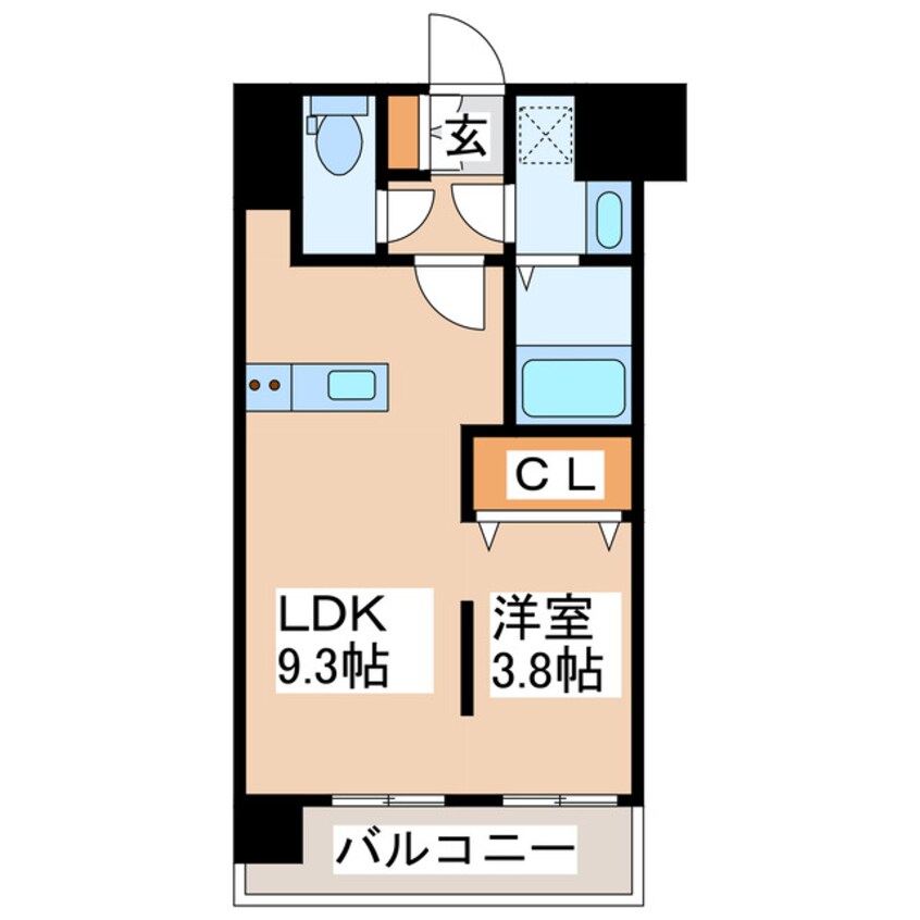 間取図 熊本市電Ａ系統<熊本市交通局>/辛島町駅 徒歩11分 6階 築18年