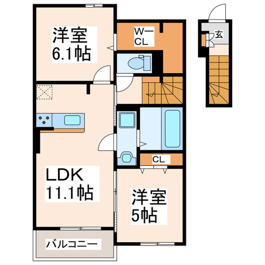 間取図 エアリー・ラブⅡC