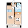LIBTH新町 1LDKの間取り