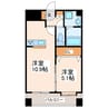 LIBTH新町 1LDKの間取り