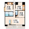Lattice水前寺公園 3LDKの間取り