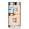 リリーマンション 1DKの間取り