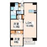 GLC新大江 2LDKの間取り