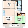 ハイムプレジデント 2LDKの間取り