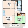 ハイムプレジデント 2LDKの間取り