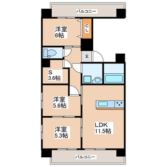 間取図 新屋敷ピアッツァビル