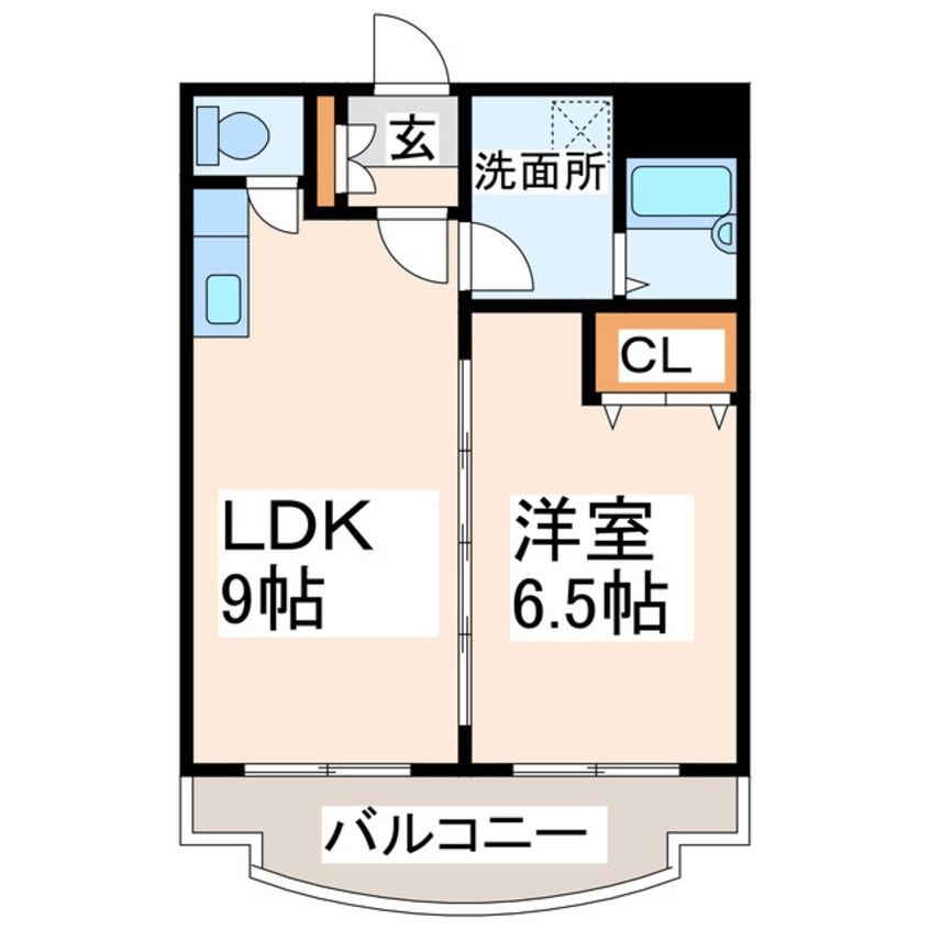 間取図 熊本市営バス/尾ノ上小学校前 徒歩1分 1階 築26年