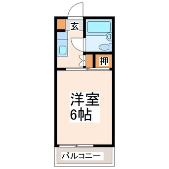 間取図 熊本市営バス/東京塚 徒歩3分 2階 築40年